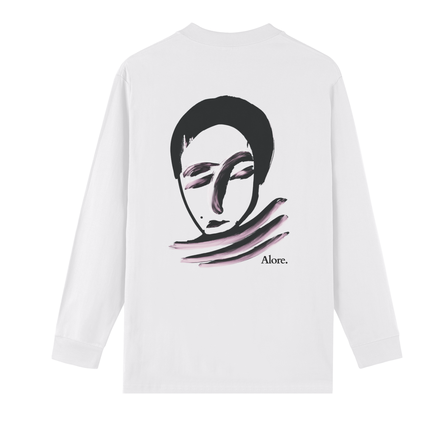 White 'Ana' Long sleeve Skate Tee
