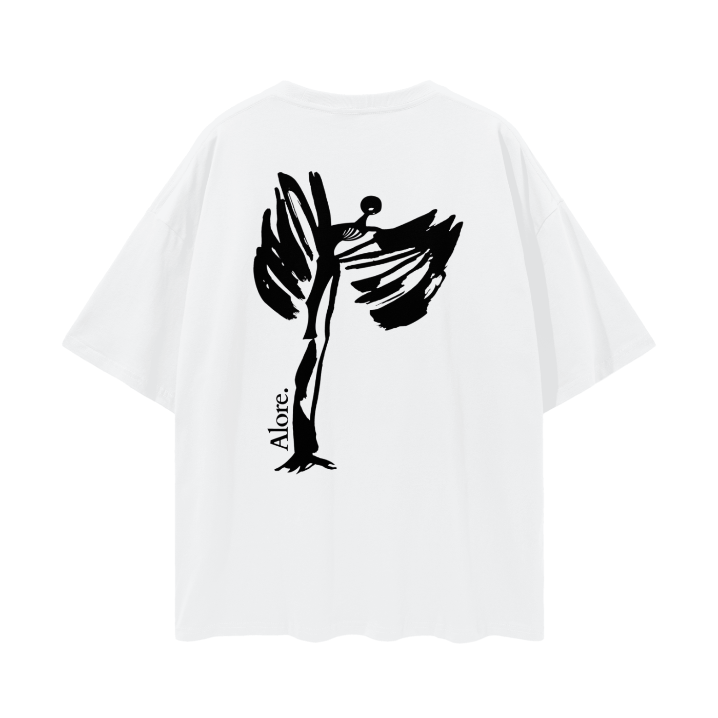 White 'Angel' Tee - Oversized