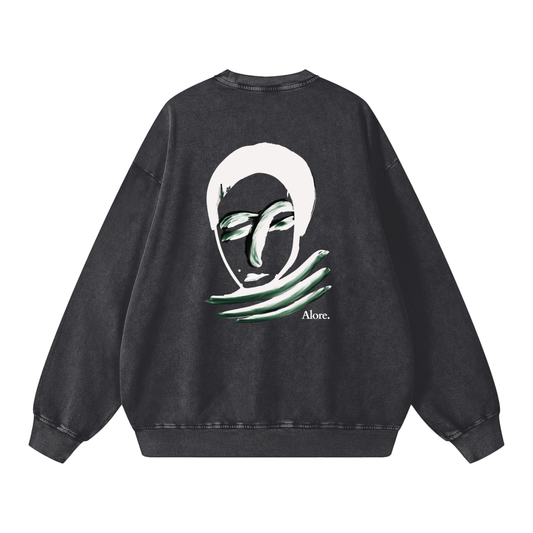Grey Washed 'Ana' Sweatshirt - Oversized